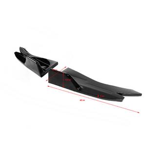 Universelle Flap Seitenschweller-Aufsätze Typ-D (2 Stk, Schwarz Glanz, ABS-Kunststoff) Foto 4
