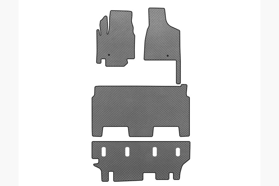 Dodge Grand Caravan V 2008-2020 EVA Fußmatten (2008-2020, 3 Reihen, 8-Sitzer/Ausstattung SXT, Grau) Image