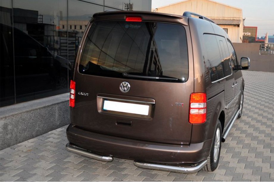 Volkswagen Caddy 2010-2015 Hintere Eckschutzrohre AK003 (2 Stk., Edelstahl) Image