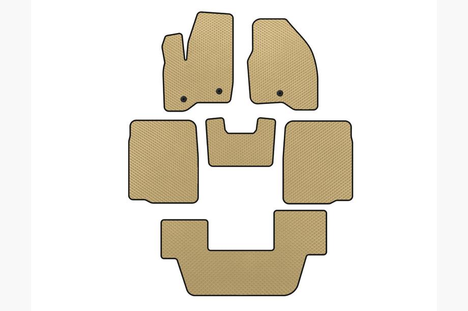 Ford Explorer 2011-2019 EVA Fußmatten (3 Reihen, 2011-2015, Beige) Image
