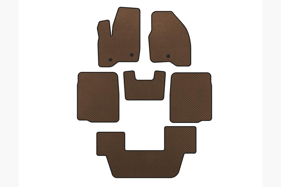 Ford Explorer 2011-2019 EVA Fußmatten (3 Reihen, 2011-2015, Braun) Image