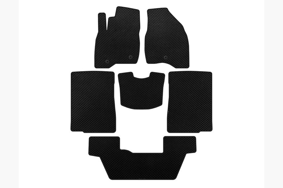 Ford Explorer 2011-2019 EVA Fußmatten (2015-2017, 3 Reihen, 7-Sitzer, Schwarz) Image
