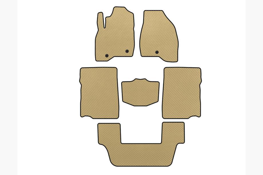 Ford Explorer 2011-2019 EVA Fußmatten (2017-2019, 3. Reihe, 7-Sitzer, Beige) Image