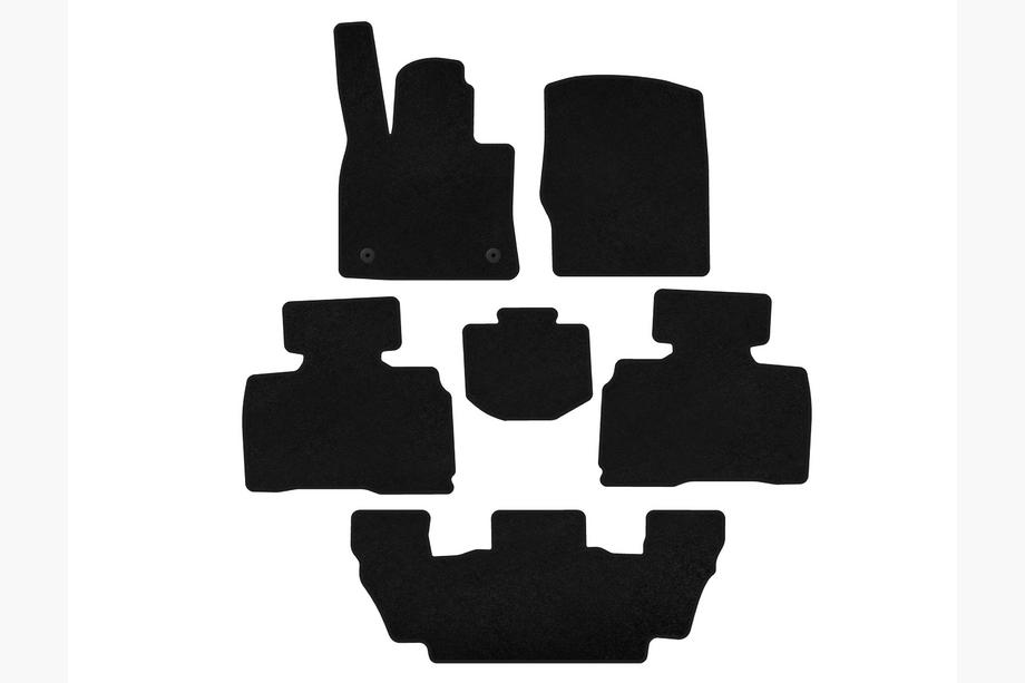 Ford Explorer 2019- Textil Fußmatten Premium (3 Reihen, 7-Sitzer, Schwarz) Image