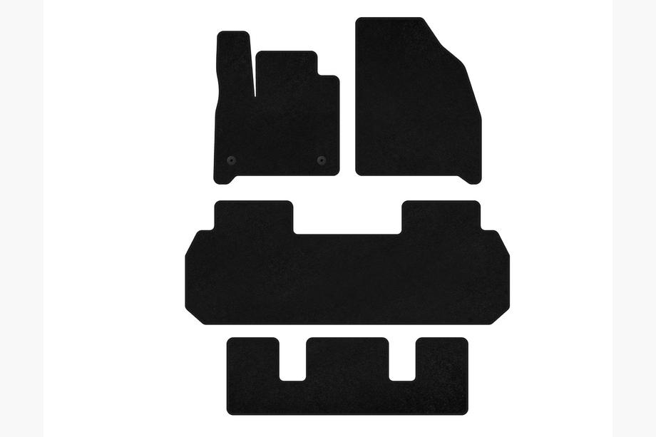 Chevrolet Traverse 2017- Textil Fußmatten Premium (3 Reihen, Schwarz) Image