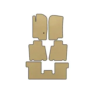 EVA Fußmatten (3 Reihen, Beige)