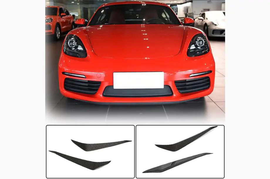 Porsche Boxster/Cayman 982 (718) 2016- Frontstoßstangenlippe (Carbon) Image