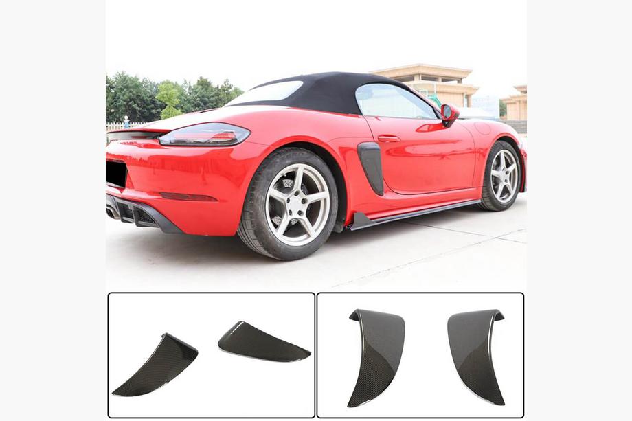 Porsche Boxster/Cayman 982 (718) 2016- Heckflügel Abdeckungen (2016-2019, Carbon) Image