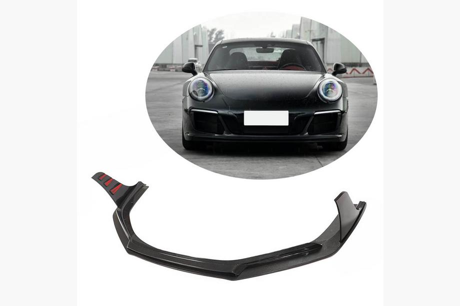 Porsche 911 (991) 2011–2019 Frontstoßstangen Lippe Aufsatz (für Carrera 4 GTS 2017-2018, Carbon) Image