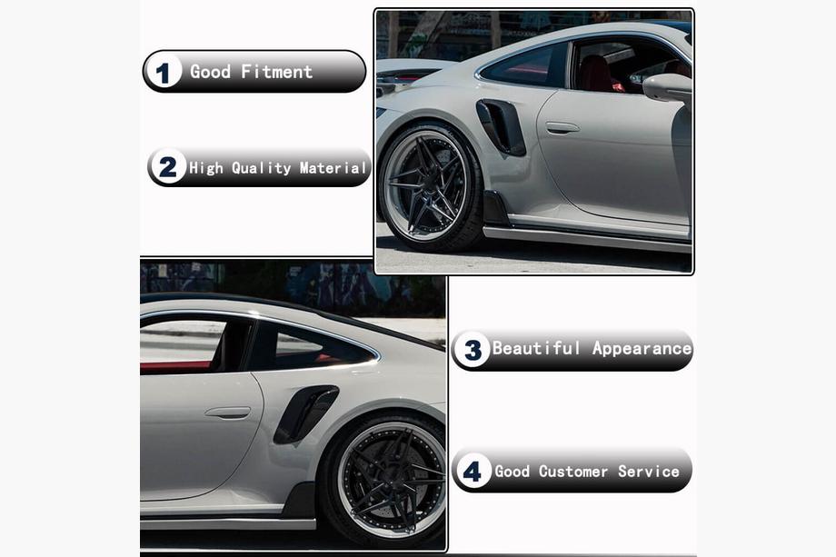 Porsche 911 (992) 2018– Carbon Abdeckungen für hintere Kotflügel (für Carrera/Targa) Foto 3