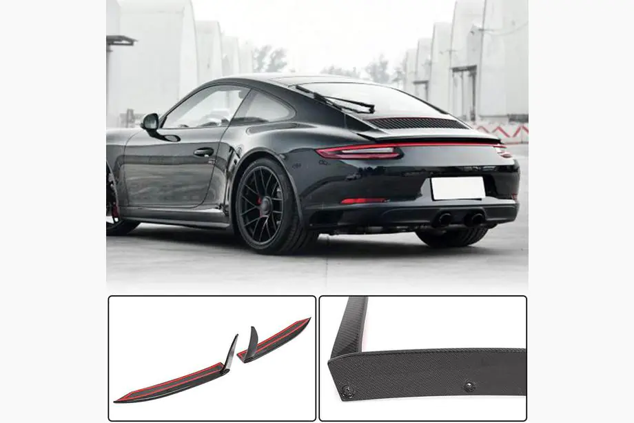 Porsche 911 (991) 2011–2019 Heckstoßstangenabdeckungen für Carrera 4 GTS 2017-2018, Carbon Image