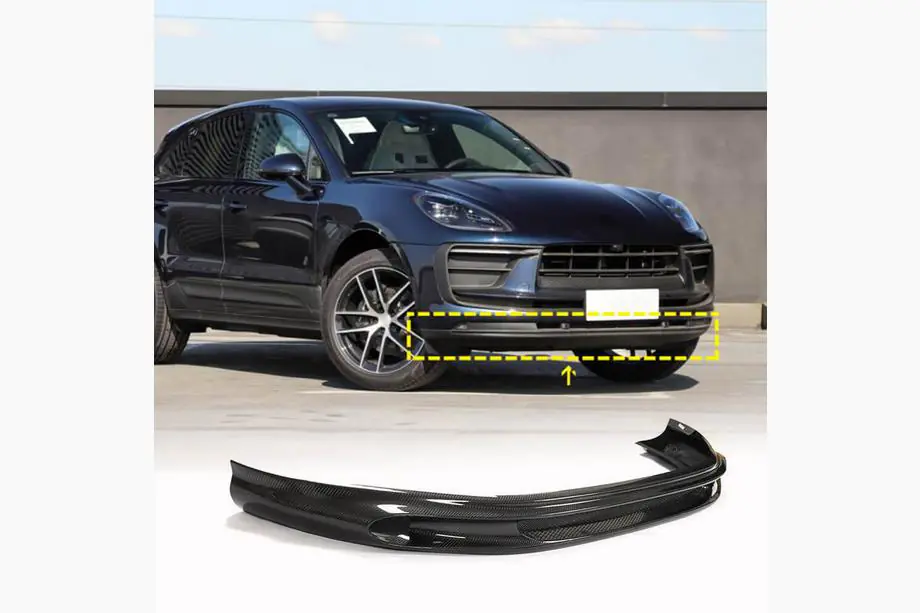 Porsche Macan 2014-2024 Frontstoßstange Lippe Aufsatz (2022+, Carbon) Image