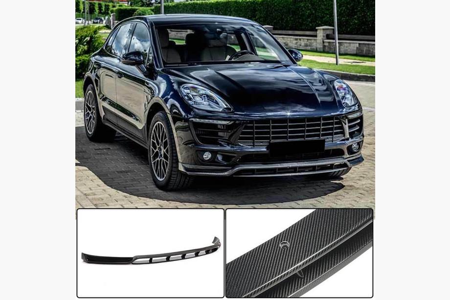Porsche Macan 2014-2024 Frontspoiler Lippe V2 (2014-2018, Carbon) Image