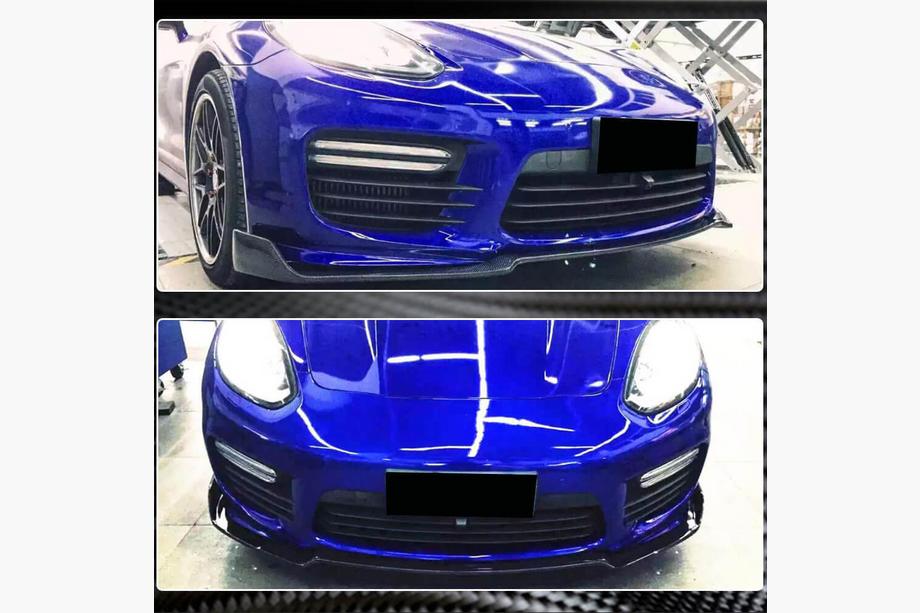 Porsche Panamera 2009-2016 Frontlippe V2 für Stoßstange (für Turbo/Turbo S/GTS) Foto 4