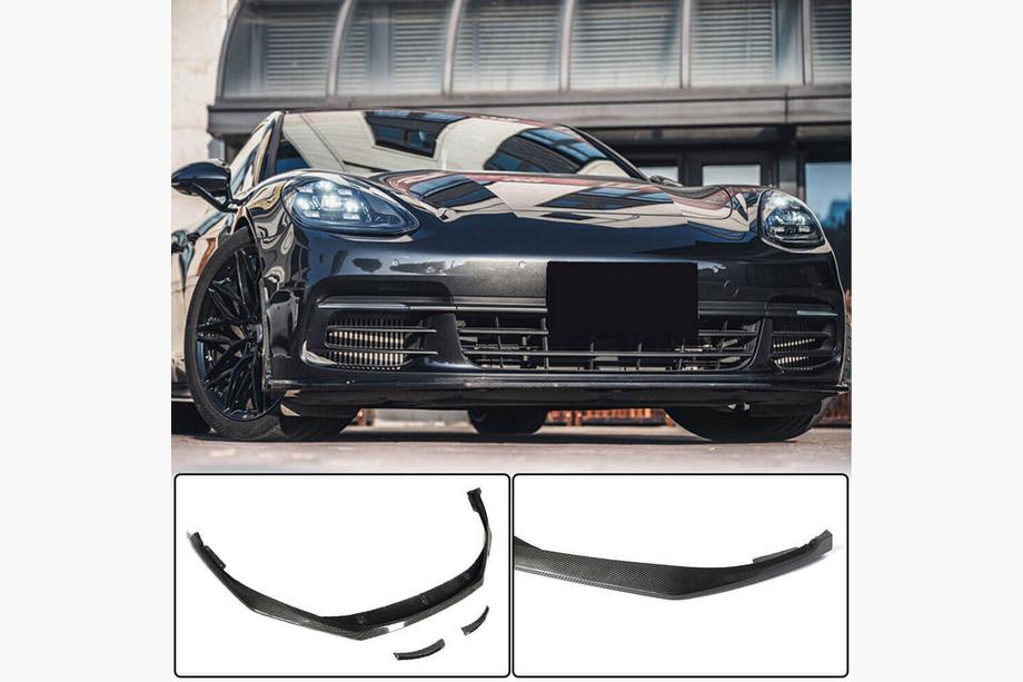 Porsche Panamera 2016-2023 Frontstoßstange Lippe Aufsatz (2016-2020, Carbon) Image