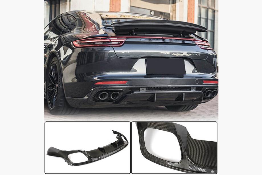 Porsche Panamera 2016-2023 Heckdiffusor für Heckstoßstange (2016-2020, Carbon) Foto 1