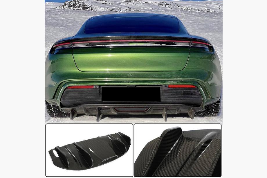 Porsche Taycan 2019- Heckdiffusor für Stoßstange (2019-2024 Base SD, Carbon) Image