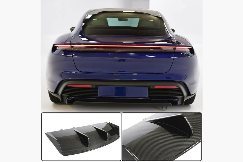 Porsche Taycan 2019- Heckstoßstangendiffusor (für 2019-2024 Turbo S SD, Carbon) Foto 1