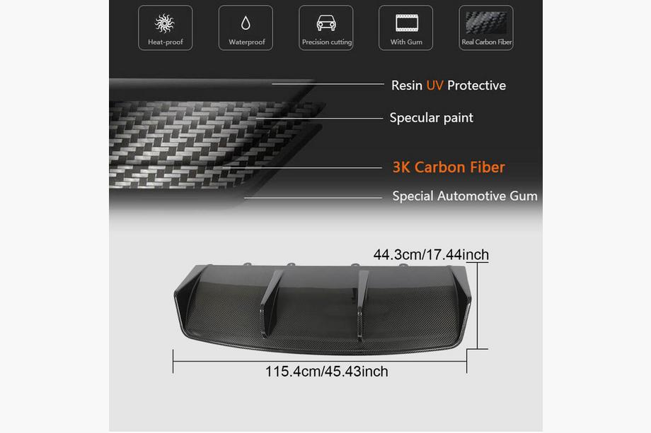 Porsche Taycan 2019- Heckstoßstangendiffusor (für 2019-2024 Turbo S SD, Carbon) Foto 4