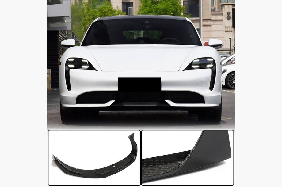 Porsche Taycan 2019- Frontstoßstange Lippe Aufsatz (für 2019-2024 Turbo S, Carbon) Image