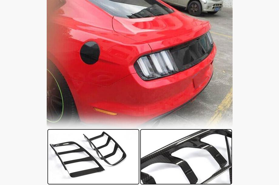 Ford Mustang 2015-2023 Heckleuchten Abdeckungen (2015-2017, Carbon) Image