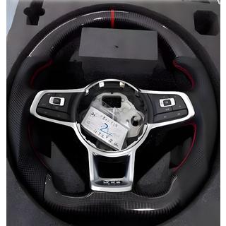 Lenkrad (für GTI, Carbon + Rot)