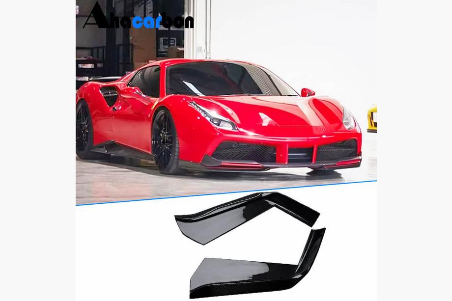 Ferrari 488 GTB 2015-2019 Carbon Frontstoßstangen Flaps (2015-2019) Image