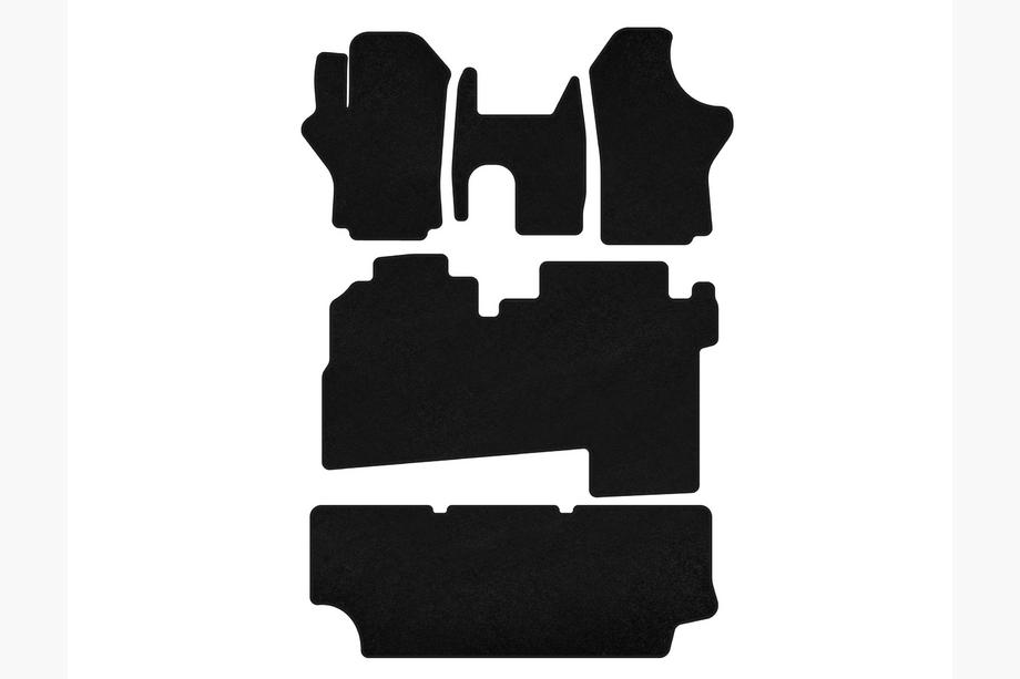 Hyundai H200, H1, Starex 1998-2007 Textil Fußmatten Classic (2004-2007, 3 Reihen, 8-Sitzer, Schwarz) Foto 1
