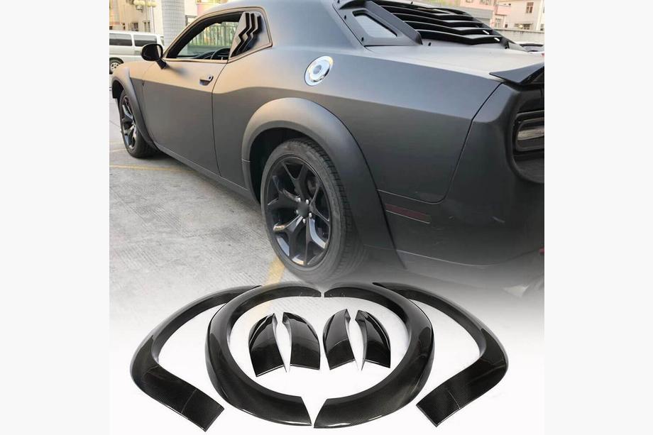 Dodge Challenger 2008-2023 Radlaufverkleidungen (2015-2019, Carbon) Image