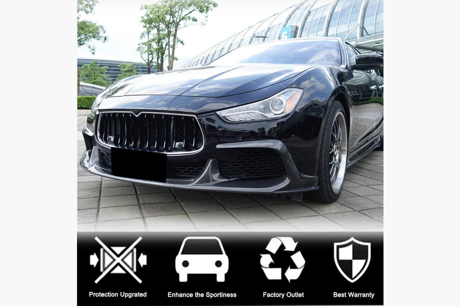 Maserati Ghibli 2013-2023 Frontlippe V1 für Stoßstange (Base/S/S Q4 2013-2017, Carbon) Foto 2