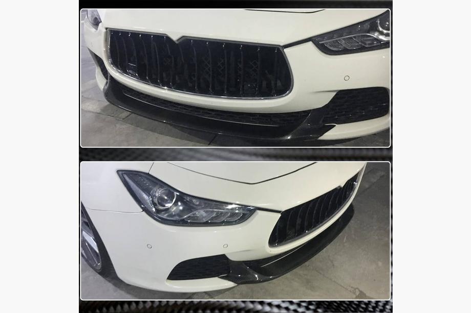 Maserati Ghibli 2013-2023 Frontlippe V2 für Stoßstange Base/S/S Q4 2013-2017 Carbon Foto 5
