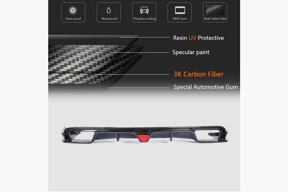 Maserati Quattroporte 2013-2023 Heckdiffusor V1 für S/S Q4 2017-2020 Carbon Foto 5