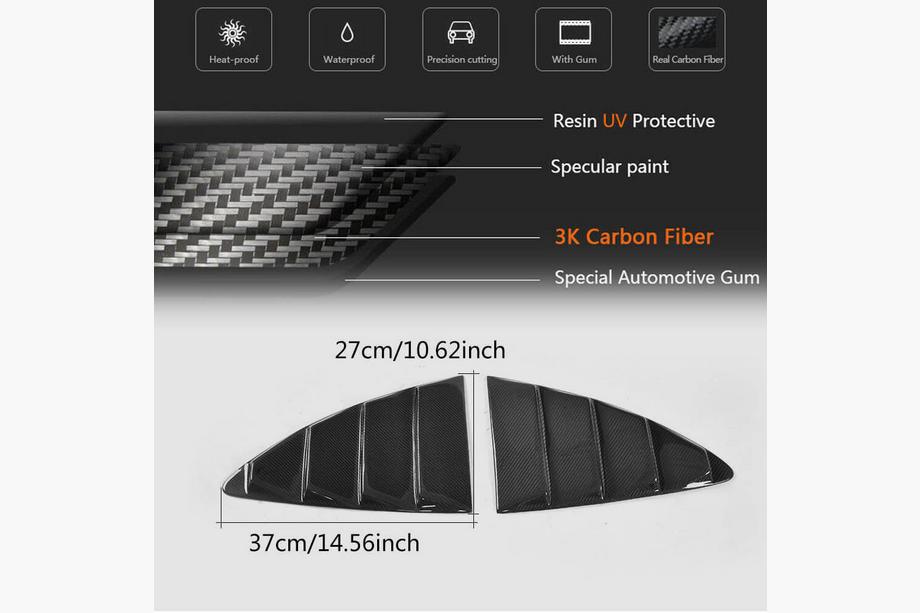 Subaru BRZ 2012-2021 Carbon Fensterabdeckungen hinten Foto 6