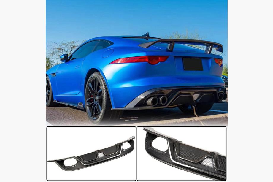 Jaguar F-Type 2013-2024 Heckdiffusor für Heckstoßstange (2013-2019, Carbon) Image