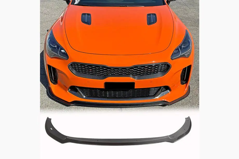 Kia Stinger 2017-2023 Frontlippe Stoßstange Aufsatz (Carbon) Image