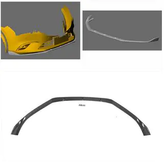 Frontlippe V2 für Frontstoßstange (2017-2019, Carbon) Foto 2