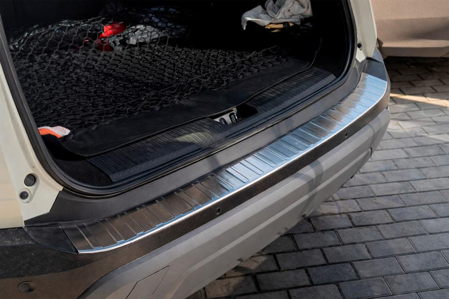 Nissan X-trail T33/Rogue 2022- Carmos Ladekantenschutz für Heckstoßstange (für e-Power, Edelstahl, matt) Foto 1