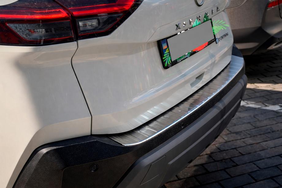Nissan X-trail T33/Rogue 2022- Carmos Ladekantenschutz für Heckstoßstange (für e-Power, Edelstahl, matt) Foto 5