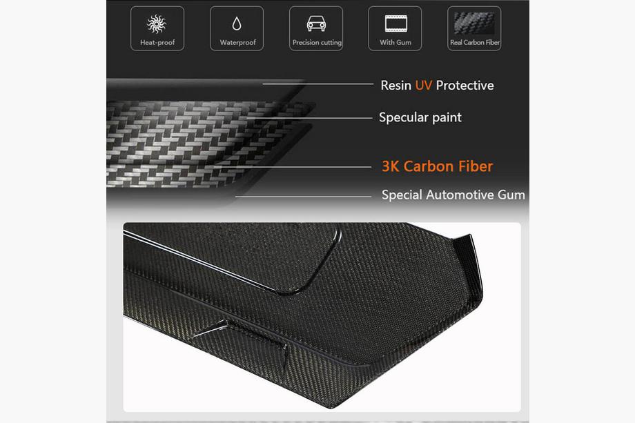 Chevrolet Corvette C8 2019- Kofferraumdeckel Carbon Abdeckung (2019-2022, Carbon) Foto 4