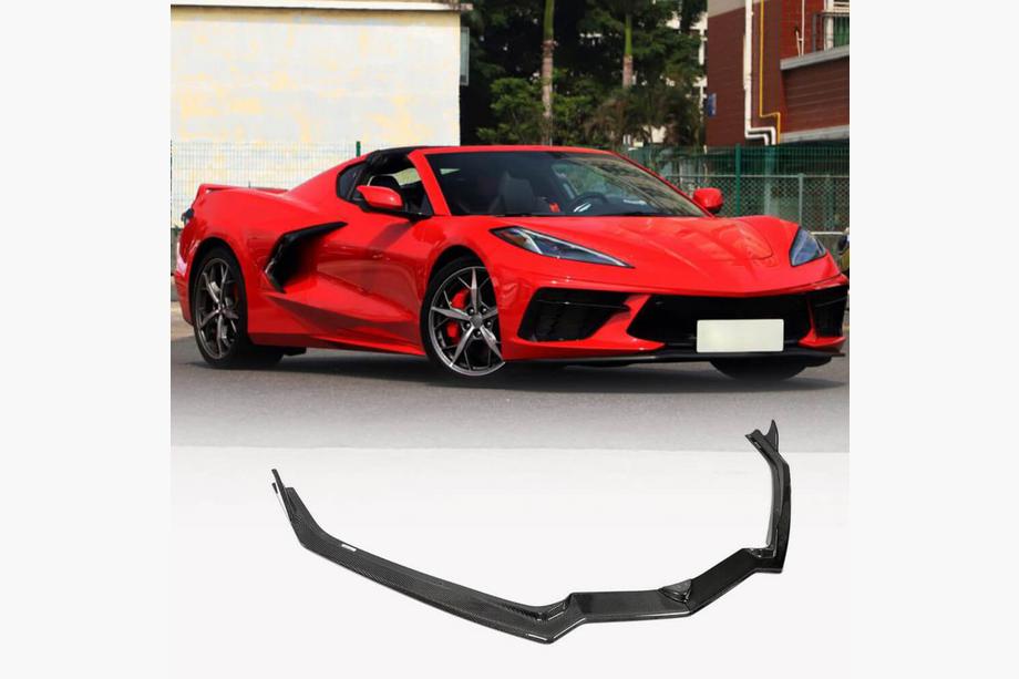Chevrolet Corvette C8 2019- Frontstoßstange Lippe Aufsatz (2019-2022, Carbon) Image