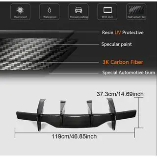 Heckdiffusor V1 (2019-2022, Carbon) Chevrolet Corvette C8 2019- Foto 3