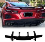 Chevrolet Corvette C8 2019- Heckdiffusor V2 (2019-2022, Carbon) Foto 7