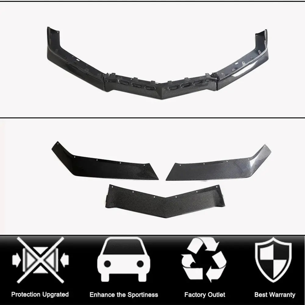 Chevrolet Corvette C8 2019- Frontstoßstangen Lippe Aufsatz (für Z06, 2020-2024, Carbon) Foto 5