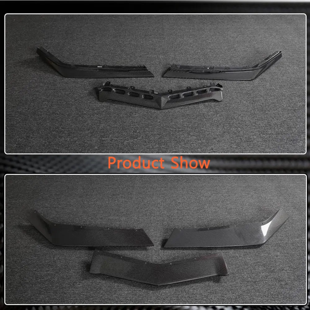 Chevrolet Corvette C8 2019- Frontstoßstangen Lippe Aufsatz (für Z06, 2020-2024, Carbon) Foto 6