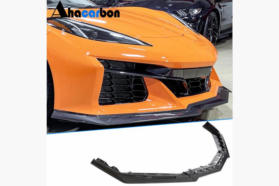 Chevrolet Corvette C8 2019- Frontstoßstangen Lippe Aufsatz (für Z06, 2020-2024, Carbon) Image