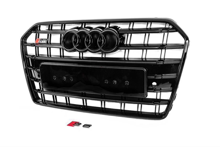 Audi A6 C7 2011–2018 Vorderer schwarzer Kühlergrill S-Style (2014-2018) Foto 3