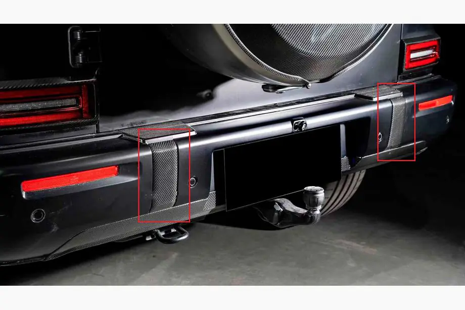 Mercedes G class W465 2025- Satz Front- und Heckstoßstangenaufsätze (für G63 AMG, Carbon) Foto 2