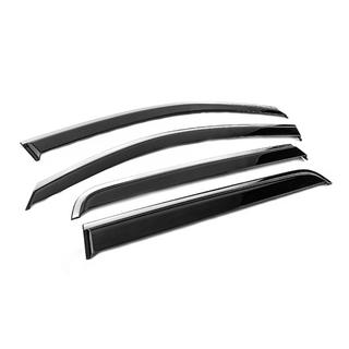 Windabweiser mit Chromleisten Niken Luxury (2011-2015, 4 Stk) Toyota Hilux 2006-2015 Foto 3
