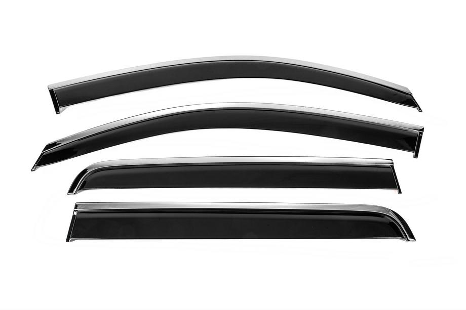 Toyota Hilux 2006-2015 Windabweiser mit Chromleisten Niken Luxury (2011-2015, 4 Stk) Image