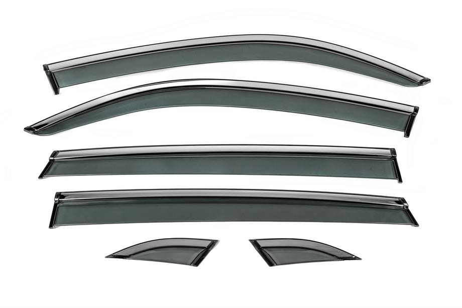 Volkswagen Atlas (Terramont) 2016- Niken Luxury Windabweiser mit Chromleiste (für Terramont X, 6 Stk) Image